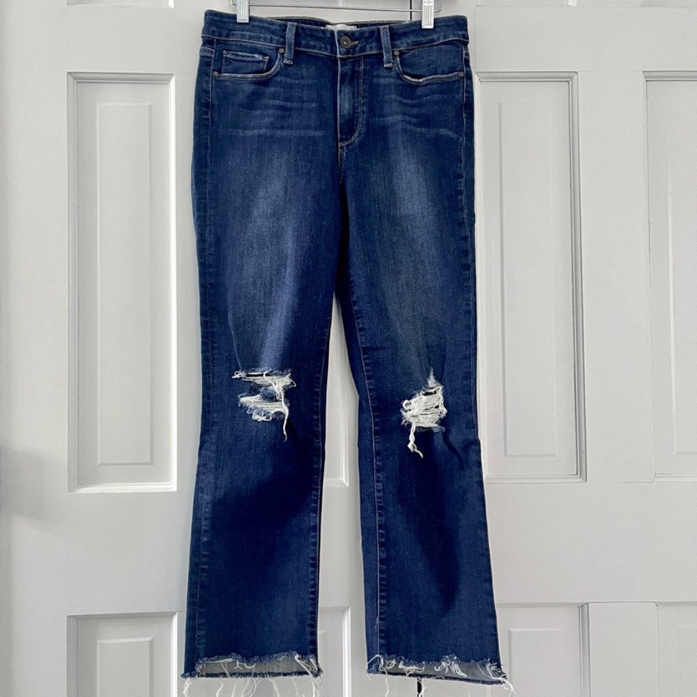 PAIGE | Jacqueline Straight | distressed jeans
